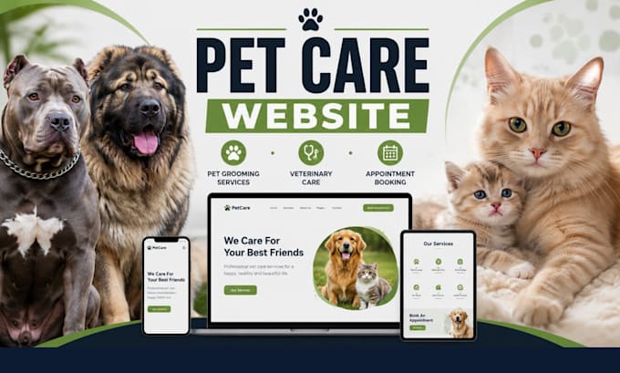 build wordpress pet care and veterinary website with elementor