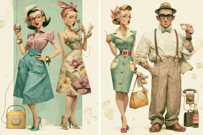 design vintage retro illustration