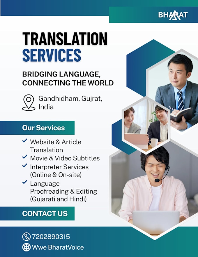 expertly proofread english, gujarati, and hindi documents