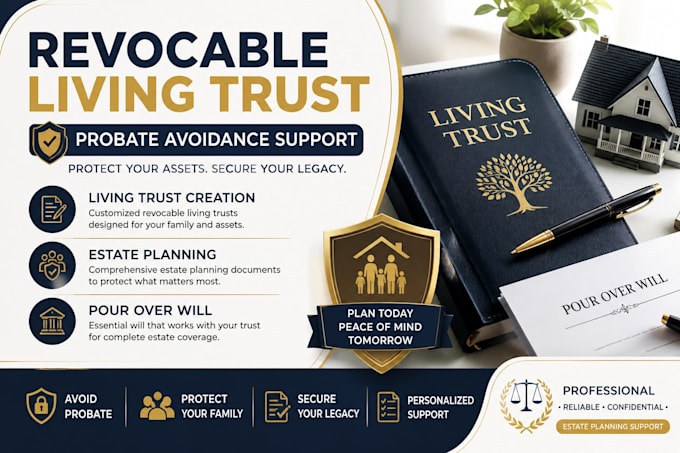 organize revocable living trust document for probate avoidance support