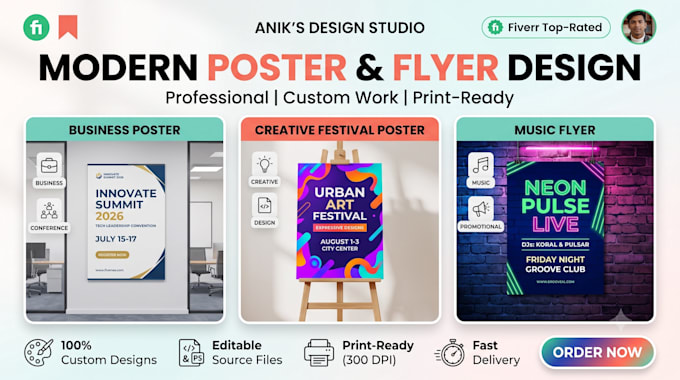 design a modern poster or promotional flyer