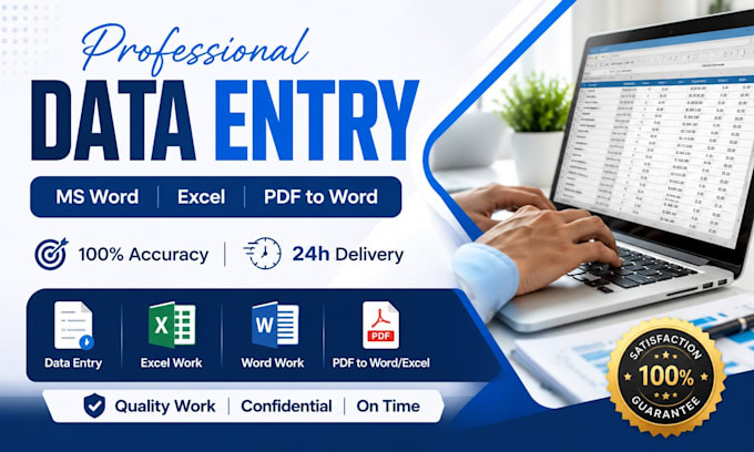 do ms word, ms excel, powerpoint and data entry work