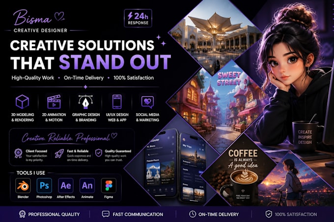be your professional graphic designer and 3d artist