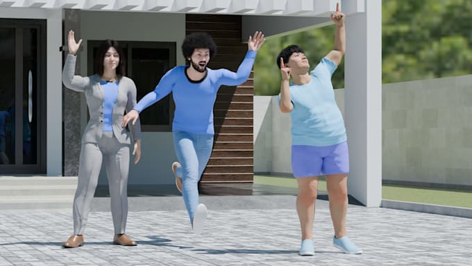 create smooth 3d character animation in blender
