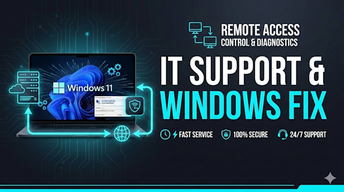 do remote IT support, windows troubleshoot, and PC fix