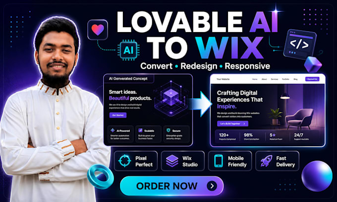 clone your lovable ai website to wix studio