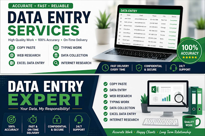 do data entry, copy paste, web research, excel data entry and, typing
