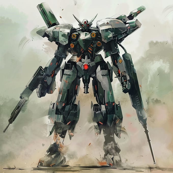create custom mecha robot art
