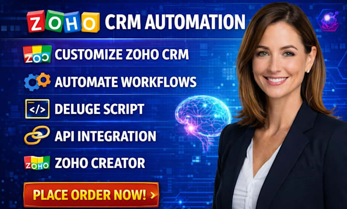 customize zoho CRM automate workflows deluge script API integration zoho creator