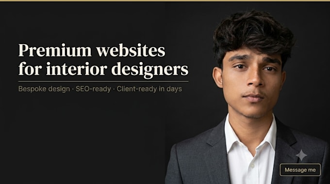 build a professional interior designer website for your portfolio