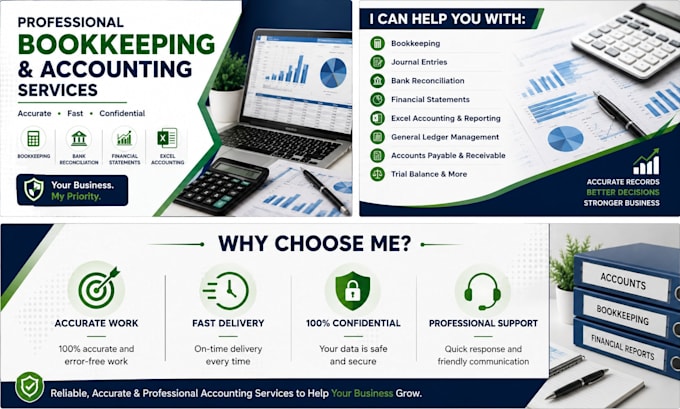 do bookkeeping, bank reconciliation and journal entries
