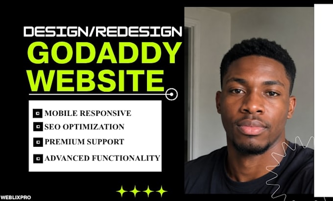 godaddy website design godaddy redesign develop godaddy website development SEO