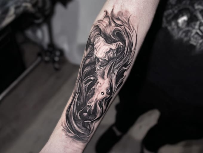 draw a realistic tattoo design