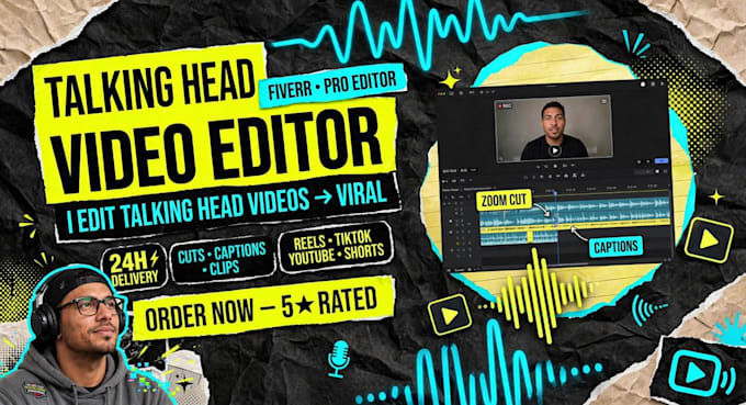 edit talking head videos for youtube with broll and captions