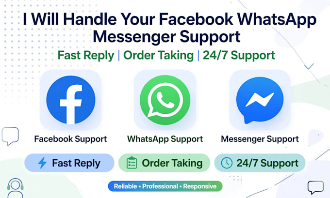 be your facebook whatsapp live chat customer support agent