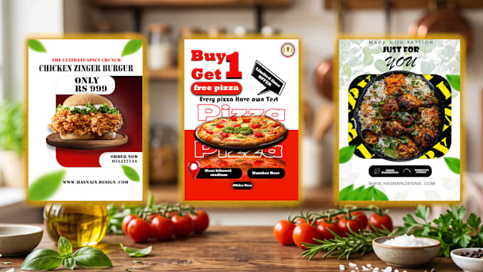 impressive food social media post, poster ,restaurent