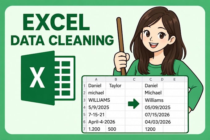 clean, format, sort and remove duplicates in excel