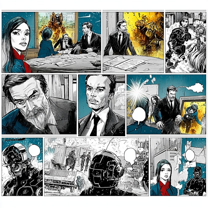 draw a comic book page for you