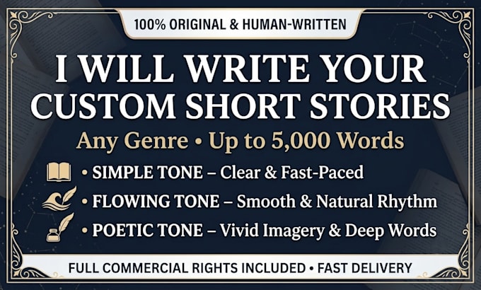 write a custom short story in your preferred tone