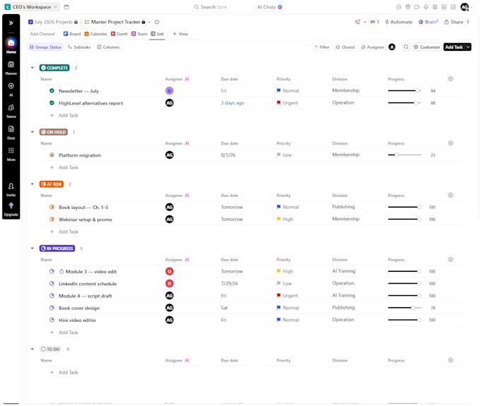 be your executive virtual assistant for inbox and project management