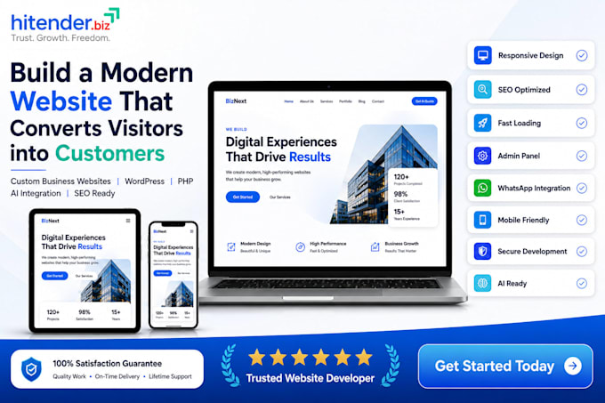 create a stunning business website that converts visitors
