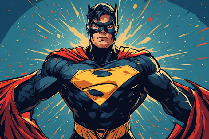 design an amazing superhero pop art