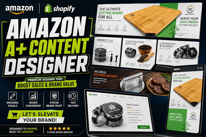 design premium a plus content, enhanced brand content, amazon listing images