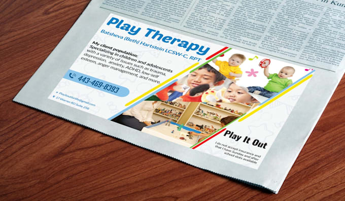 design print ad for newspaper or magazine