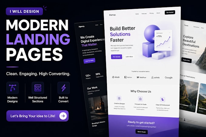 develop responsive landing page