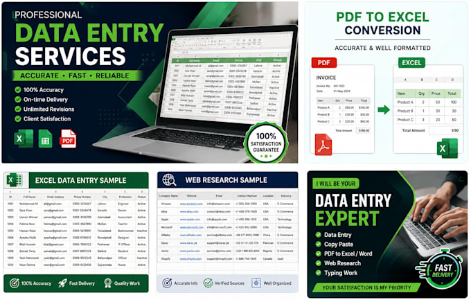 do excel data entry operator