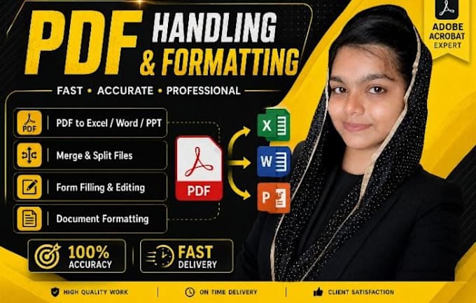 do pdf to excel conversion, pdf merging and formatting