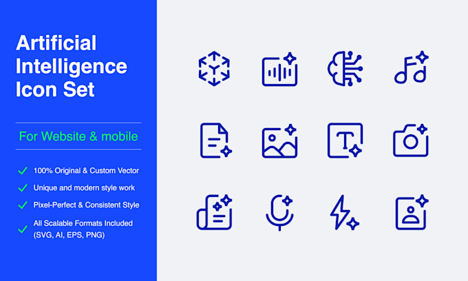 design unique, minimalist icon set for your business