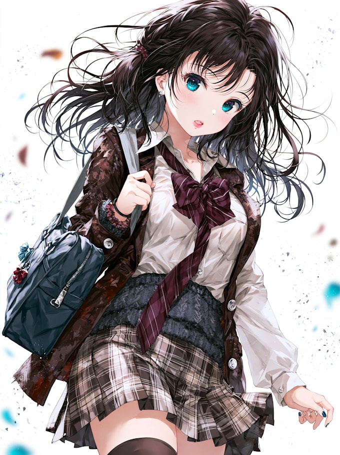 anime character an illustration and anime character