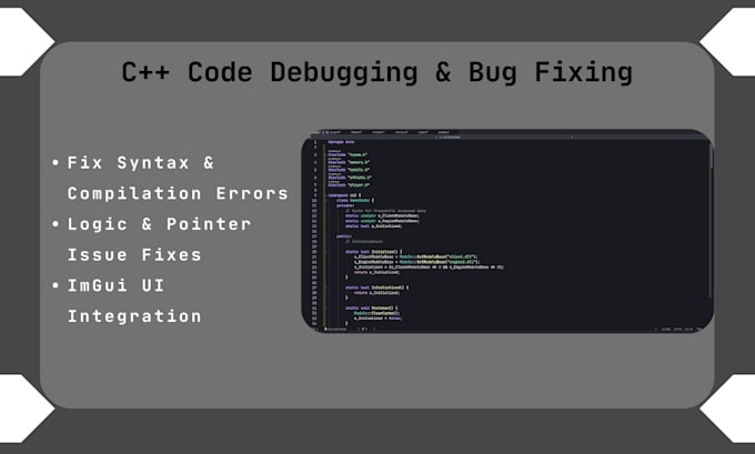 debug and fix your code errors and logic bugs