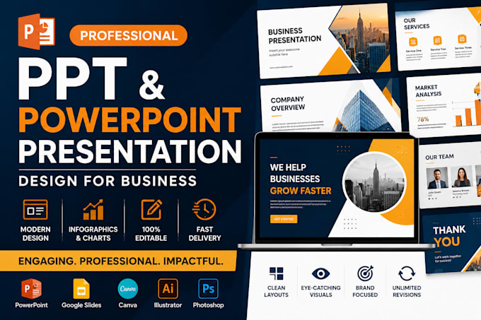 design professional PPT, powerpoint presentation for business