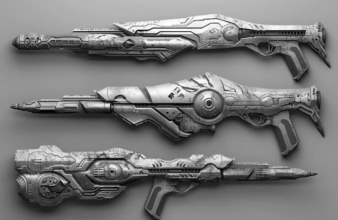 design unique weapons illustration for you