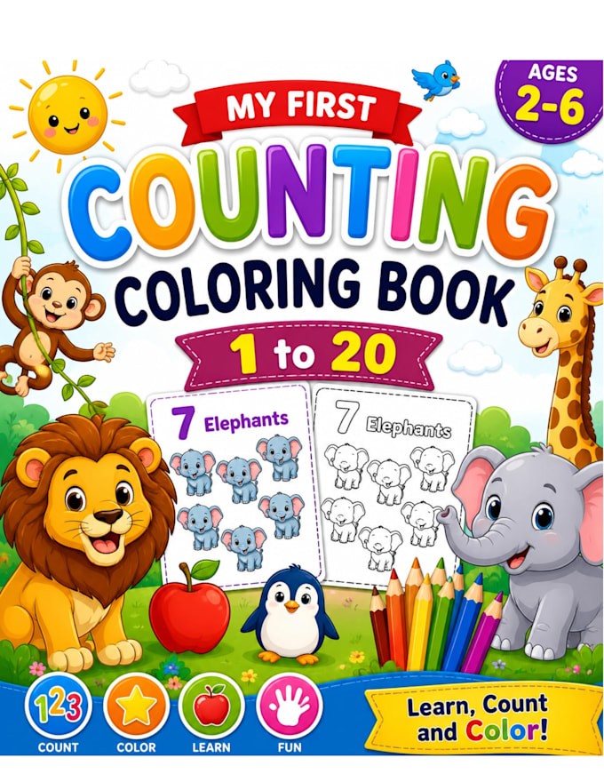 create printable 123 numbers and math coloring pages for kids