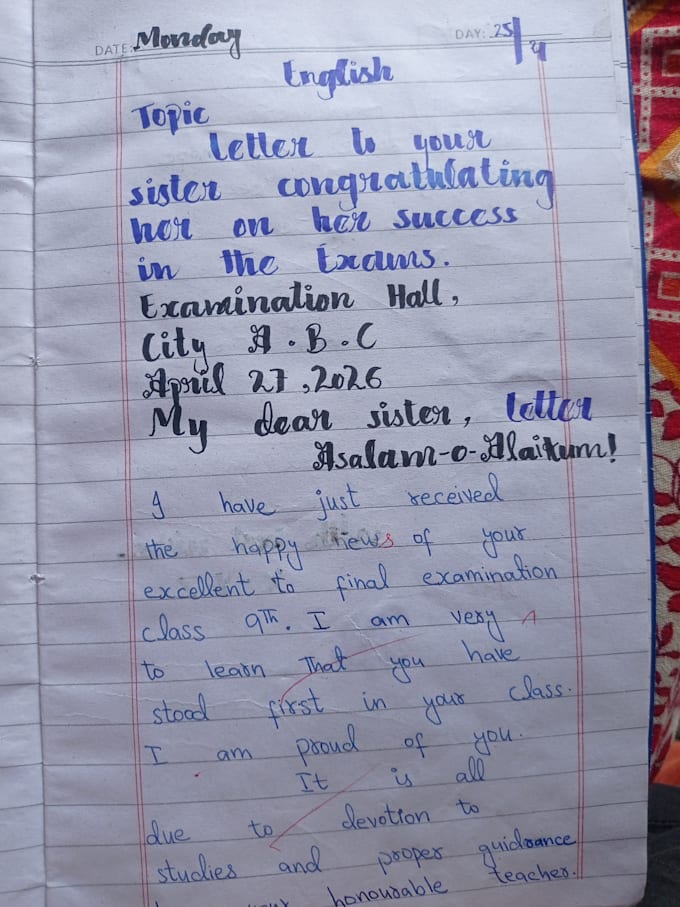 write beautiful hand written notes and assignments
