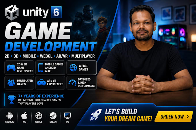 be your professional unity game developer
