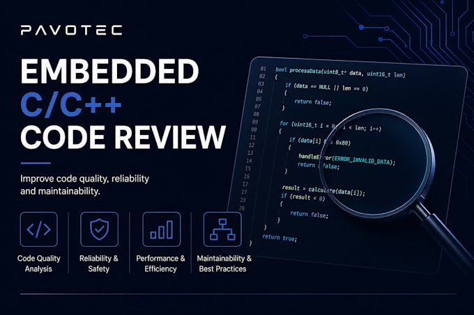 review your embedded c or cpp code for quality and reliability