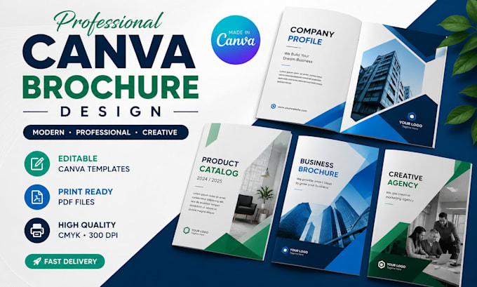 design professional canva template, modern canva design