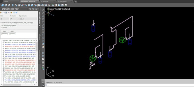 create cadworx piping models and isometric drawings
