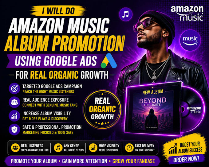 do fast organic amazon music ep promotion using google ads campaign