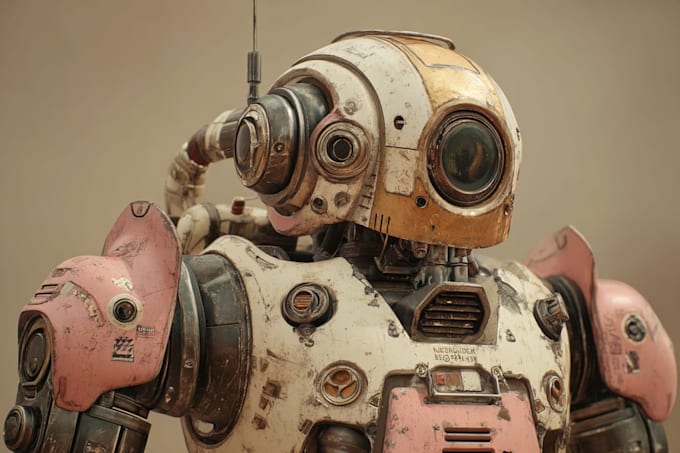 amazing character mecha robot illustration