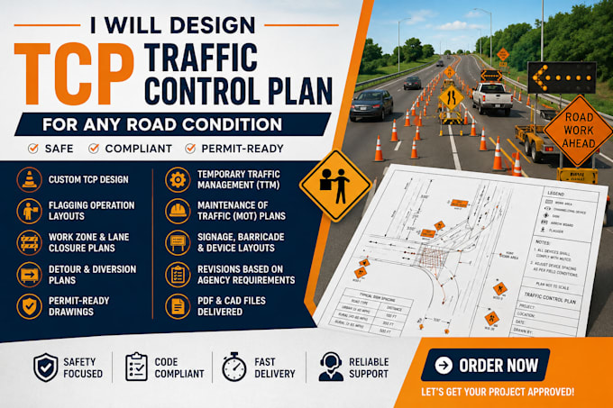 design tcp, traffic control plan for any road condition