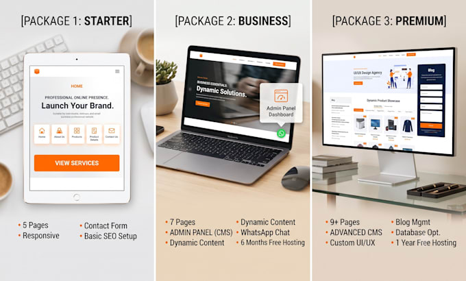 build a dynamic website with admin panel