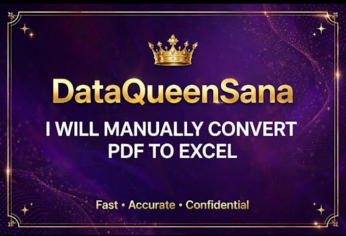 do PDF to excel, word, data entry work