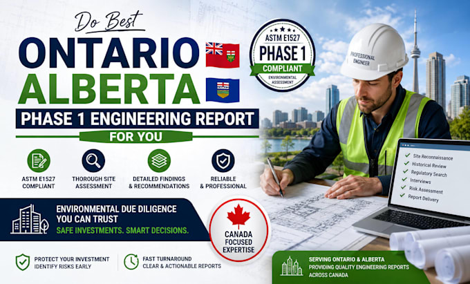 do best ontario, alberta phase 1 civil engineering report for you