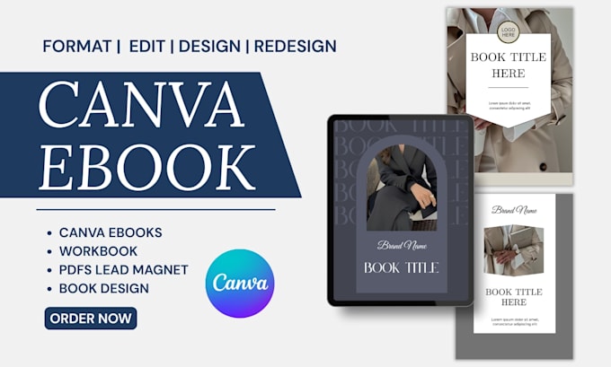 design or redesign a custom canva ebook workbook lead magnet