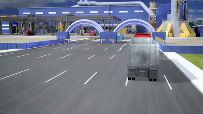 create 3d industrial animation factory process engineering and manufacturing